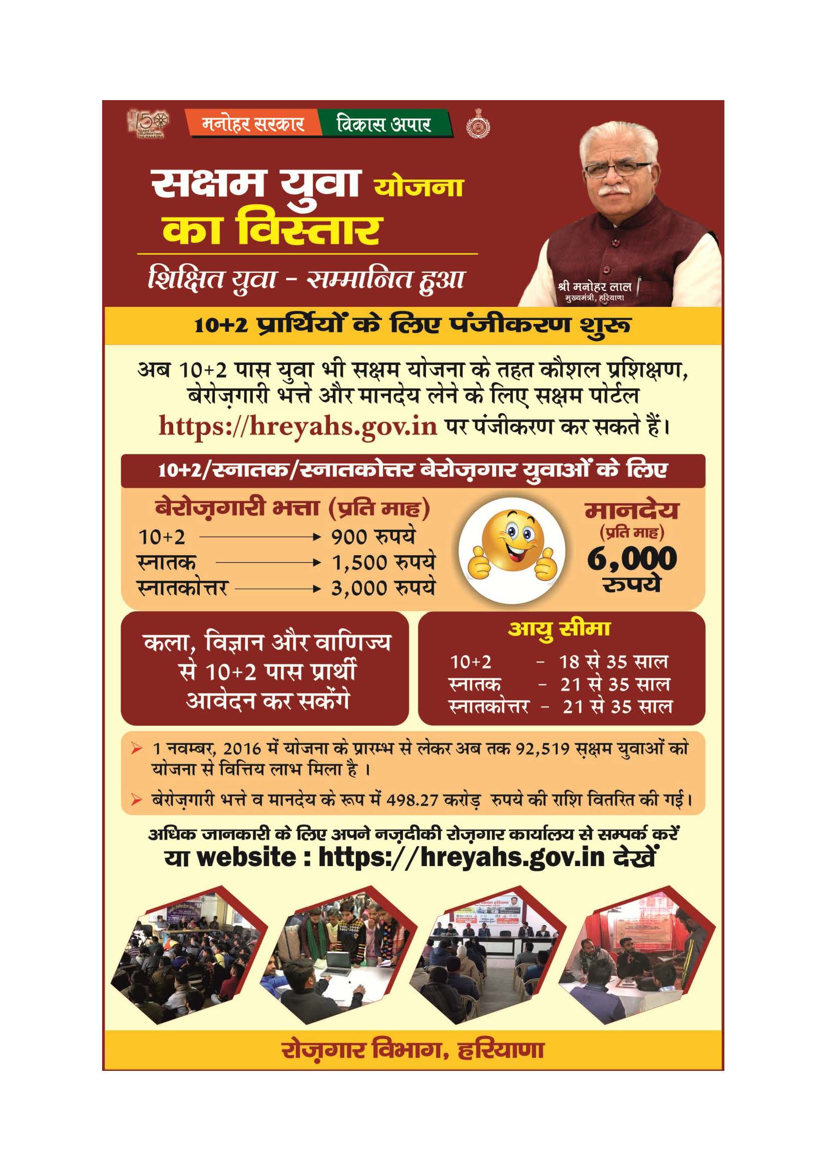 Haryana Saksham Yuva Unemployment Scheme Logo