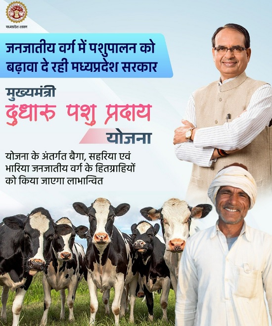 Madhya Pradesh Mukhyamantri Dudharu Pashu Praday Yojana Logo.