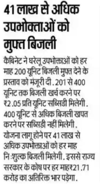 Jharkhand Free Electricity Scheme Info