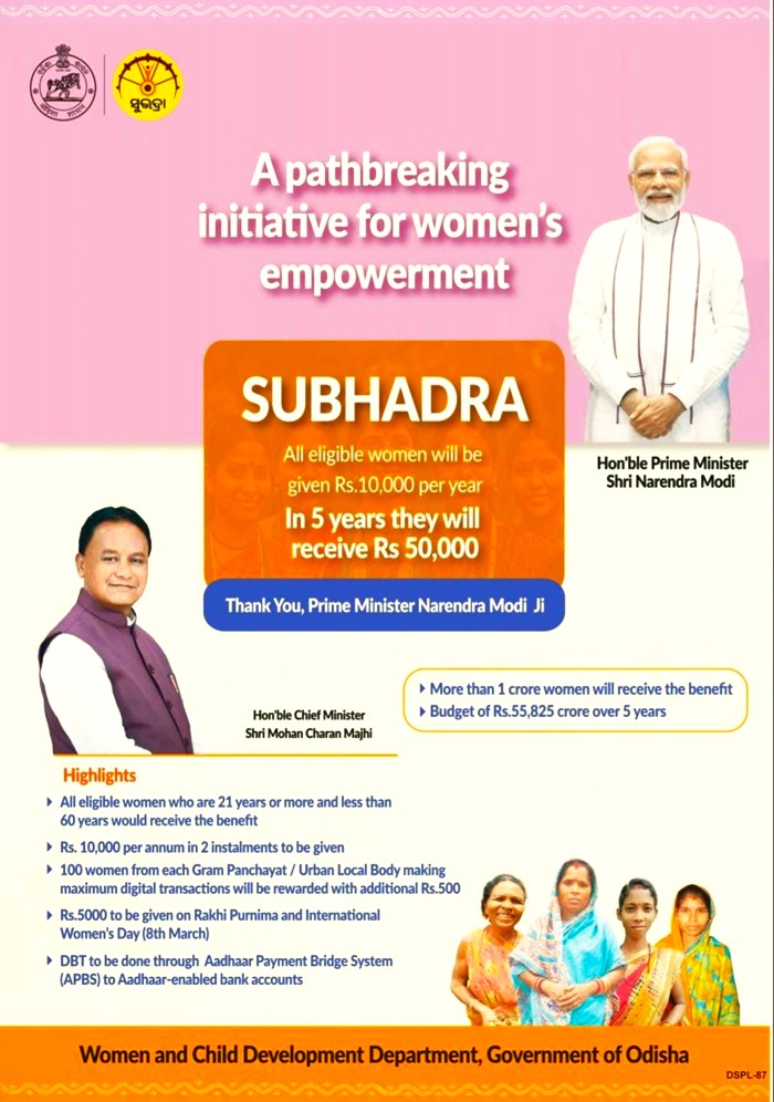 Odisha Subhadra Yojana Information