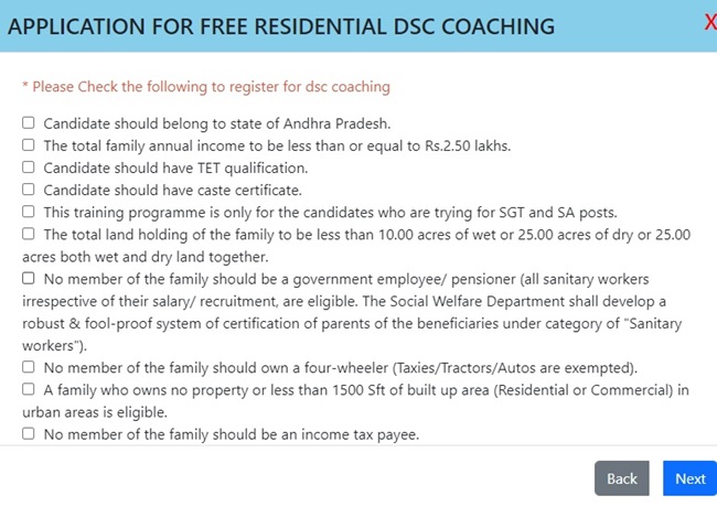 MEGA DSC Free Coaching Conditions