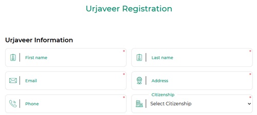 Urjaveer Scheme Registration form