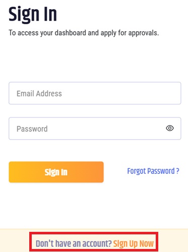 Click on Sign Up Now