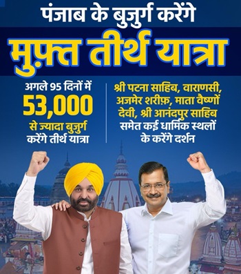 Punjab Mukhyamantri Nishulk Teerth Yatra Yojana Benefits.