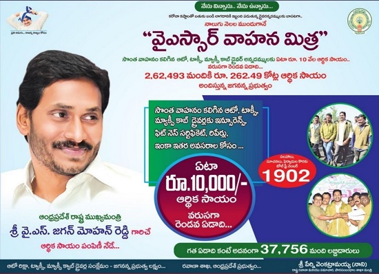 YSR Vahana Mitra Scheme Information Logo